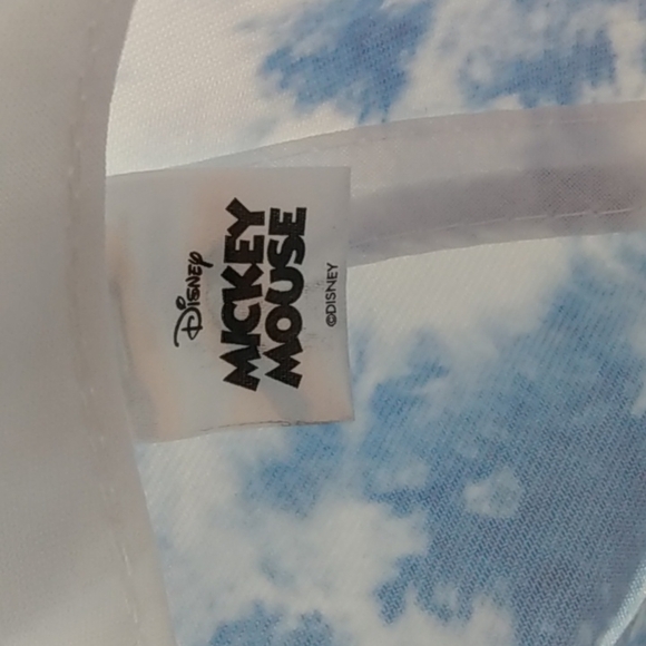 DISNEY'S MICKEY MOUSE DENIM BLUE WHITE TIE DYED SNAPBACK CAP SIZE OS NWT - Picture 7 of 8